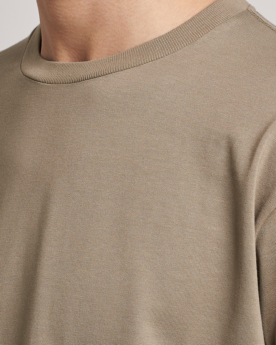 Homme | T-shirts | Auralee | Luster Plaiting T-Shirt Khaki Grey