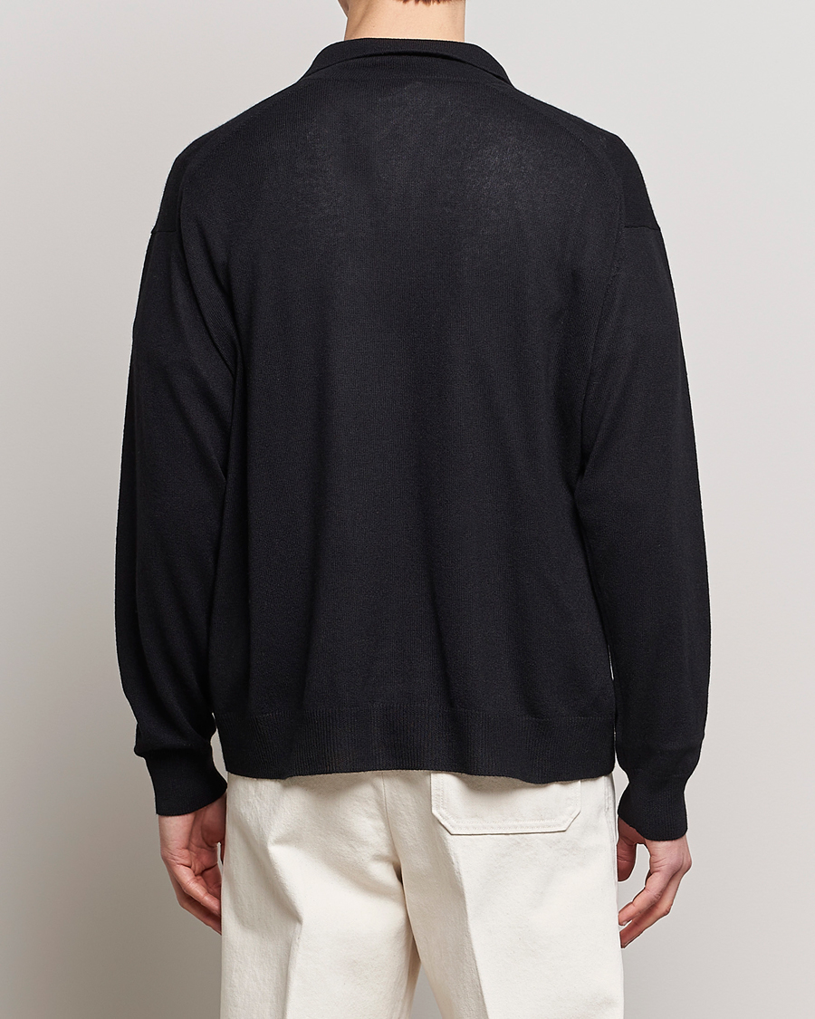 Homme | Pulls Et Tricots | Auralee | Cashmere/Silk Skipper Polo Black