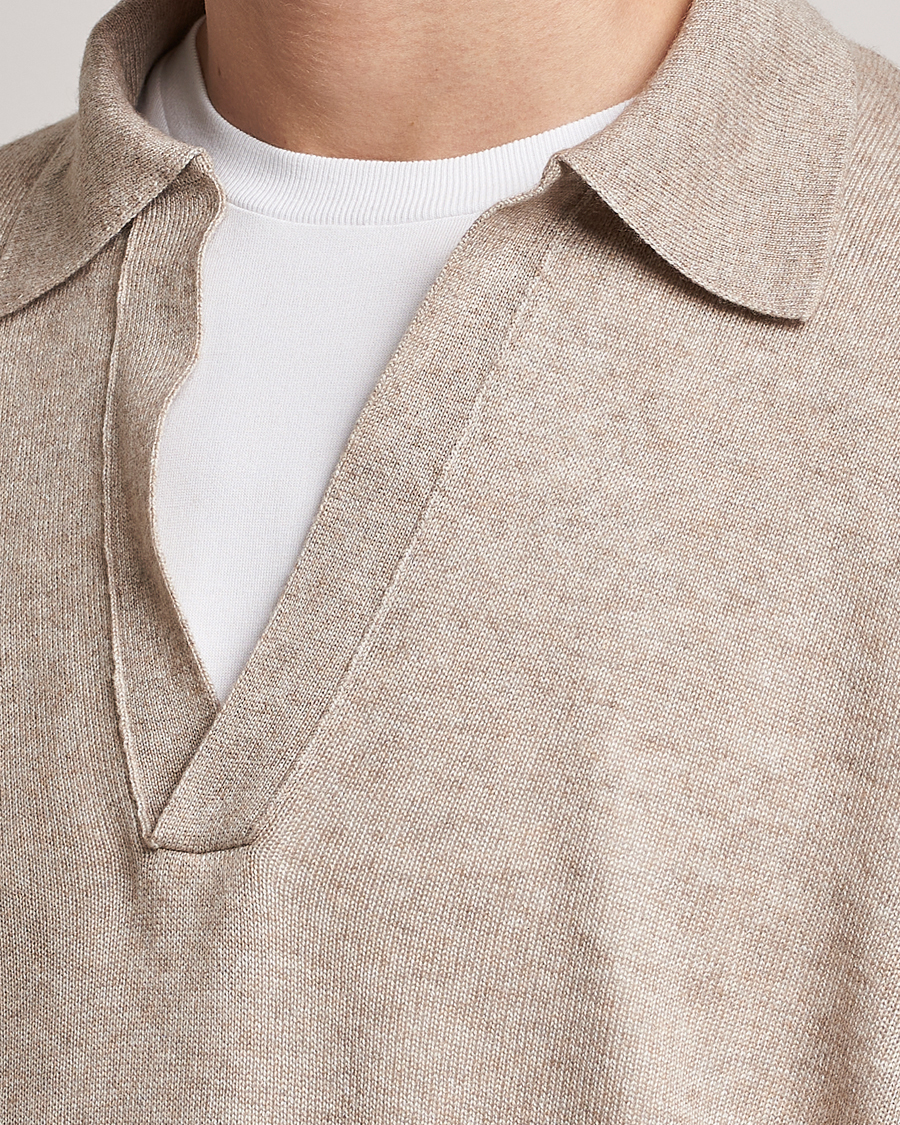 Homme | Pulls Et Tricots | Auralee | Cashmere/Silk Skipper Polo Beige