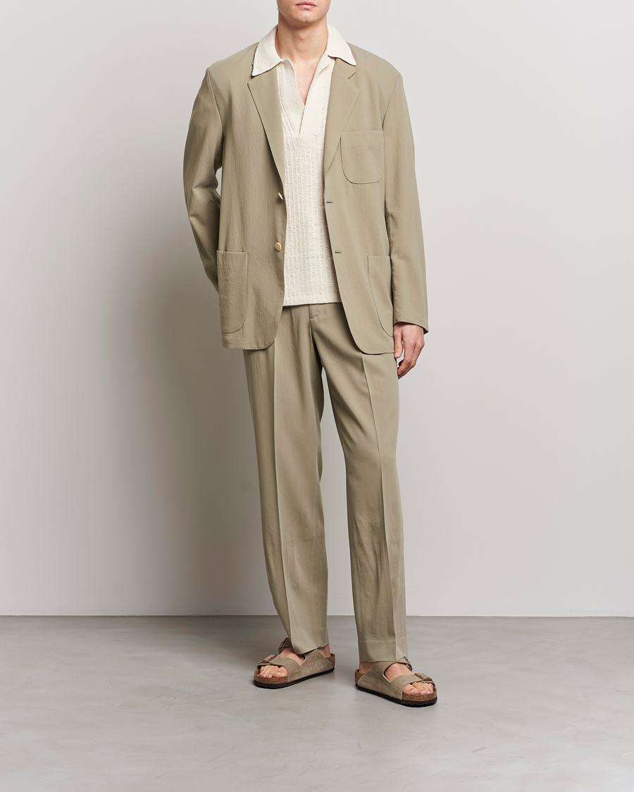 Homme | Blazers | Auralee | Viyella Wool Blazer Light Khaki