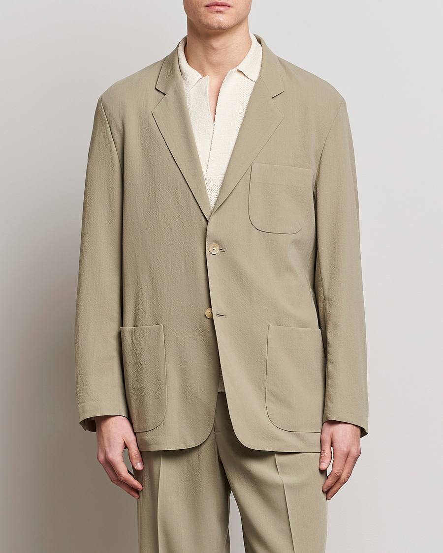 Homme | Blazers | Auralee | Viyella Wool Blazer Light Khaki