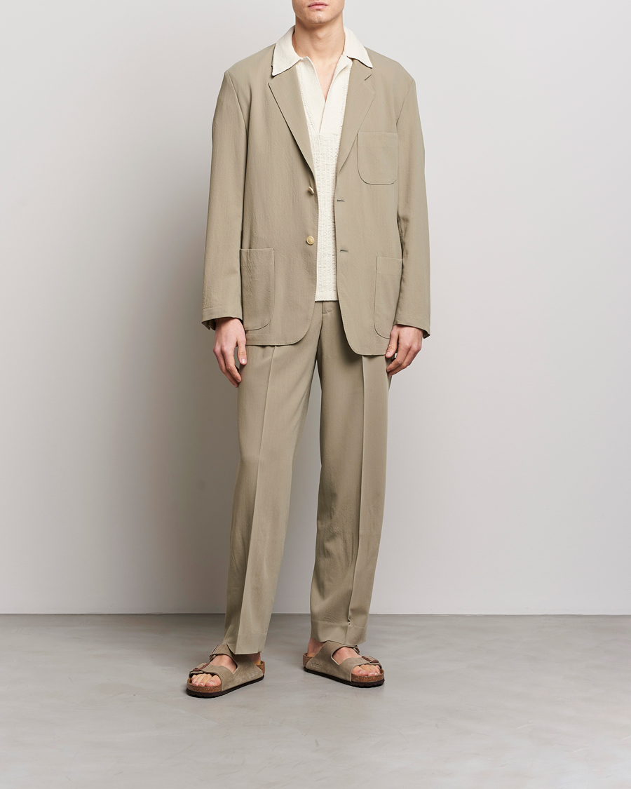 Homme | Pantalons | Auralee | Viyella Wool Slacks Light Khaki