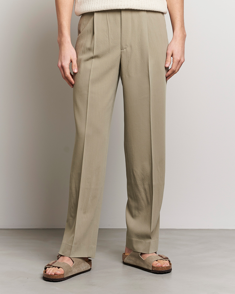 Homme | Pantalons | Auralee | Viyella Wool Slacks Light Khaki