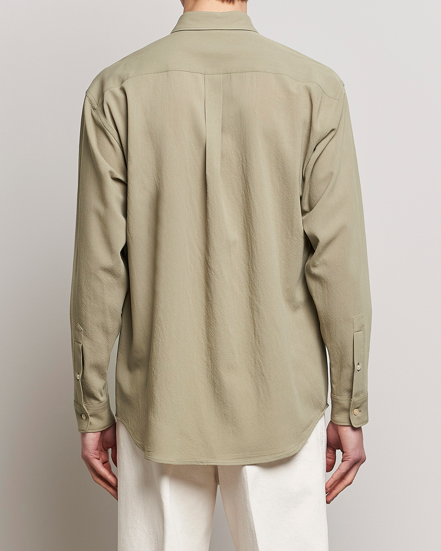 Homme | Chemises | Auralee | Viyella Wool Shirt Light Khaki