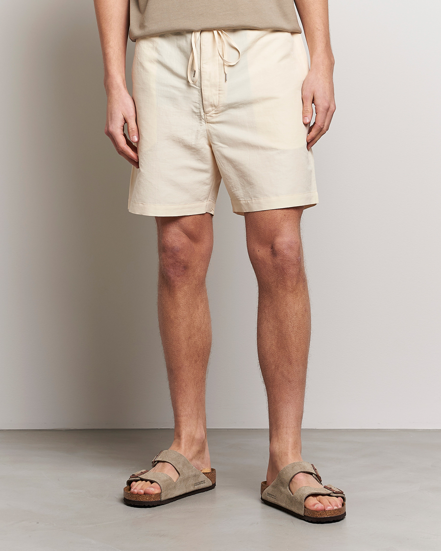 Homme | Shorts | Auralee | Finx Linen Easy Shorts Ecru