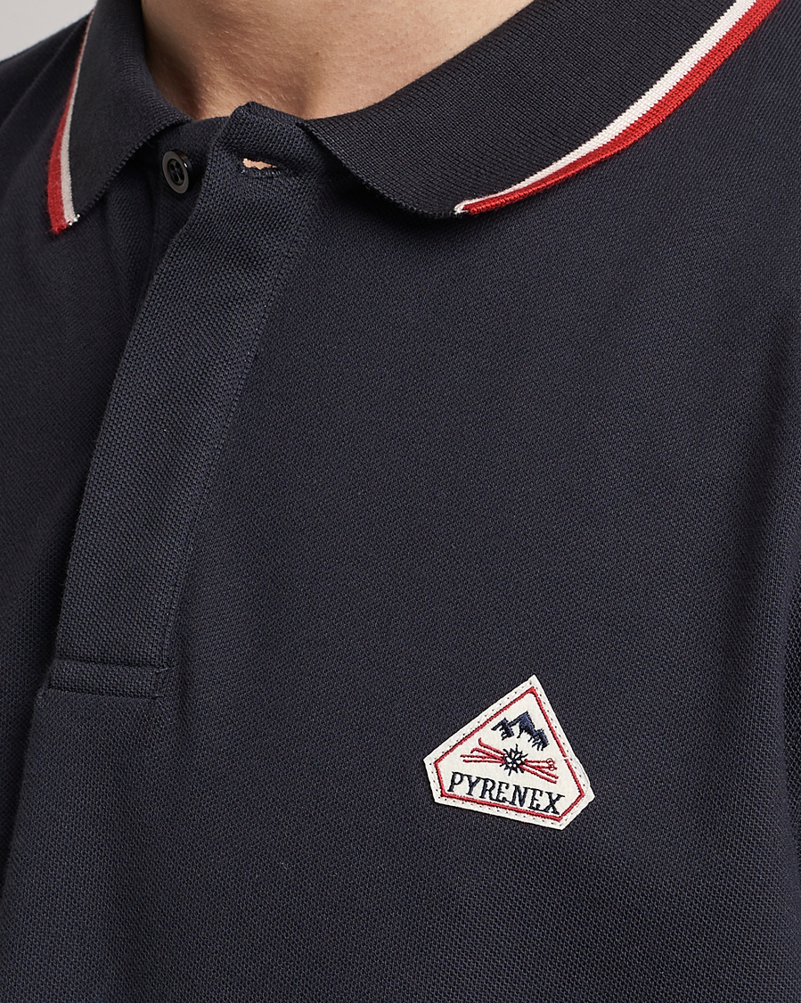 Homme | Polos | Pyrenex | Leyre Cotton Logo Polo Deep Ink