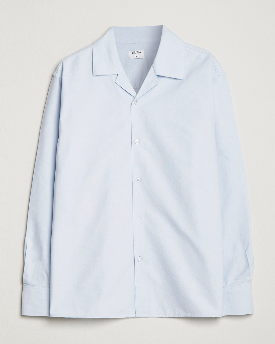 Homme | Chemises | Filippa K | Oxford Overshirt Ice Blue
