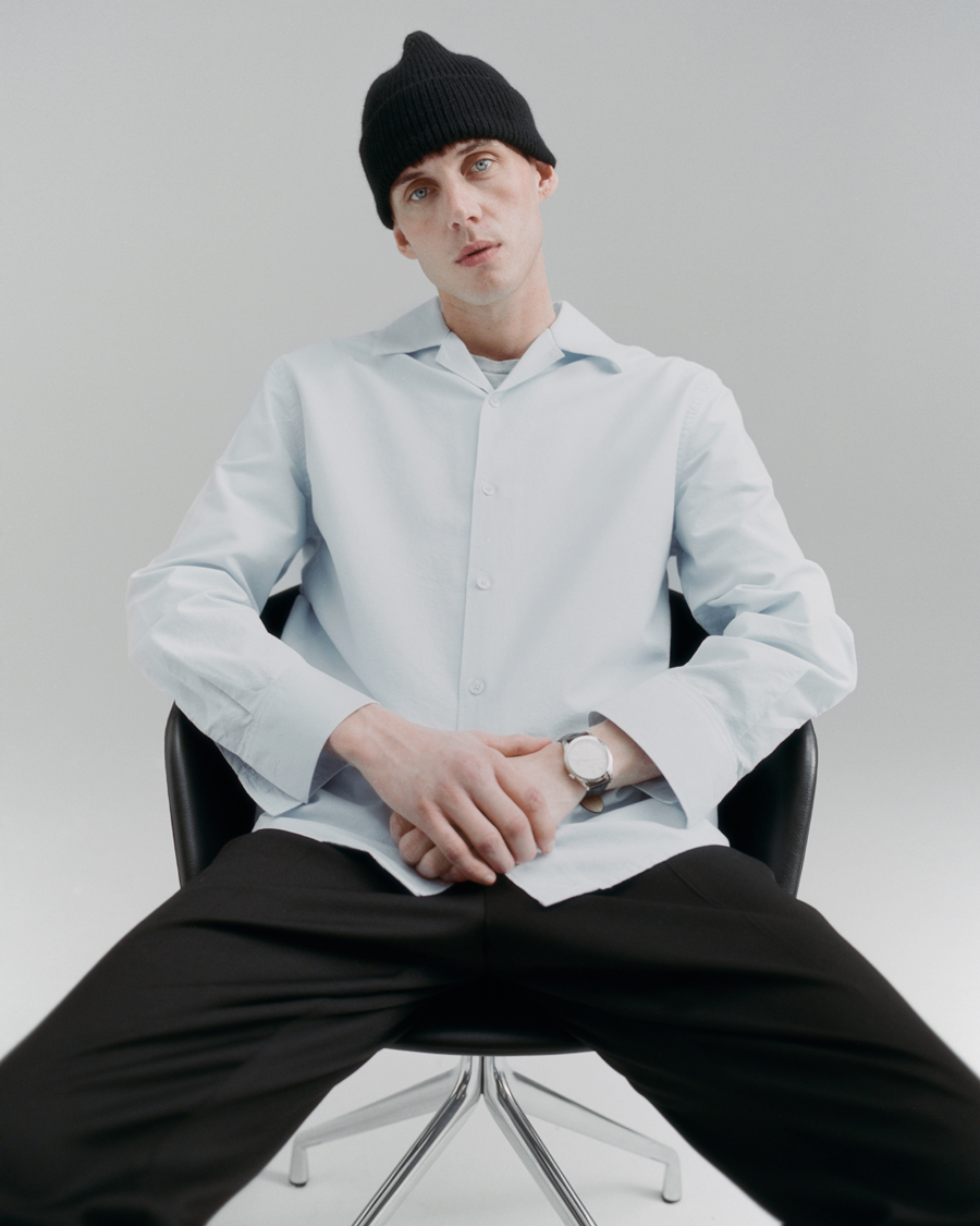 Homme | Chemises | Filippa K | Oxford Overshirt Ice Blue