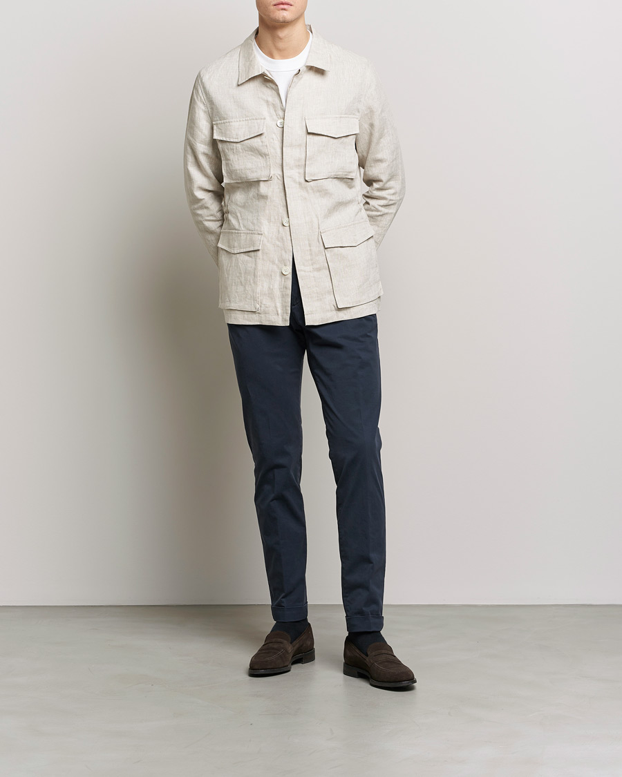 Homme | Pantalons | Briglia 1949 | Slim Fit Cotton Chinos Navy