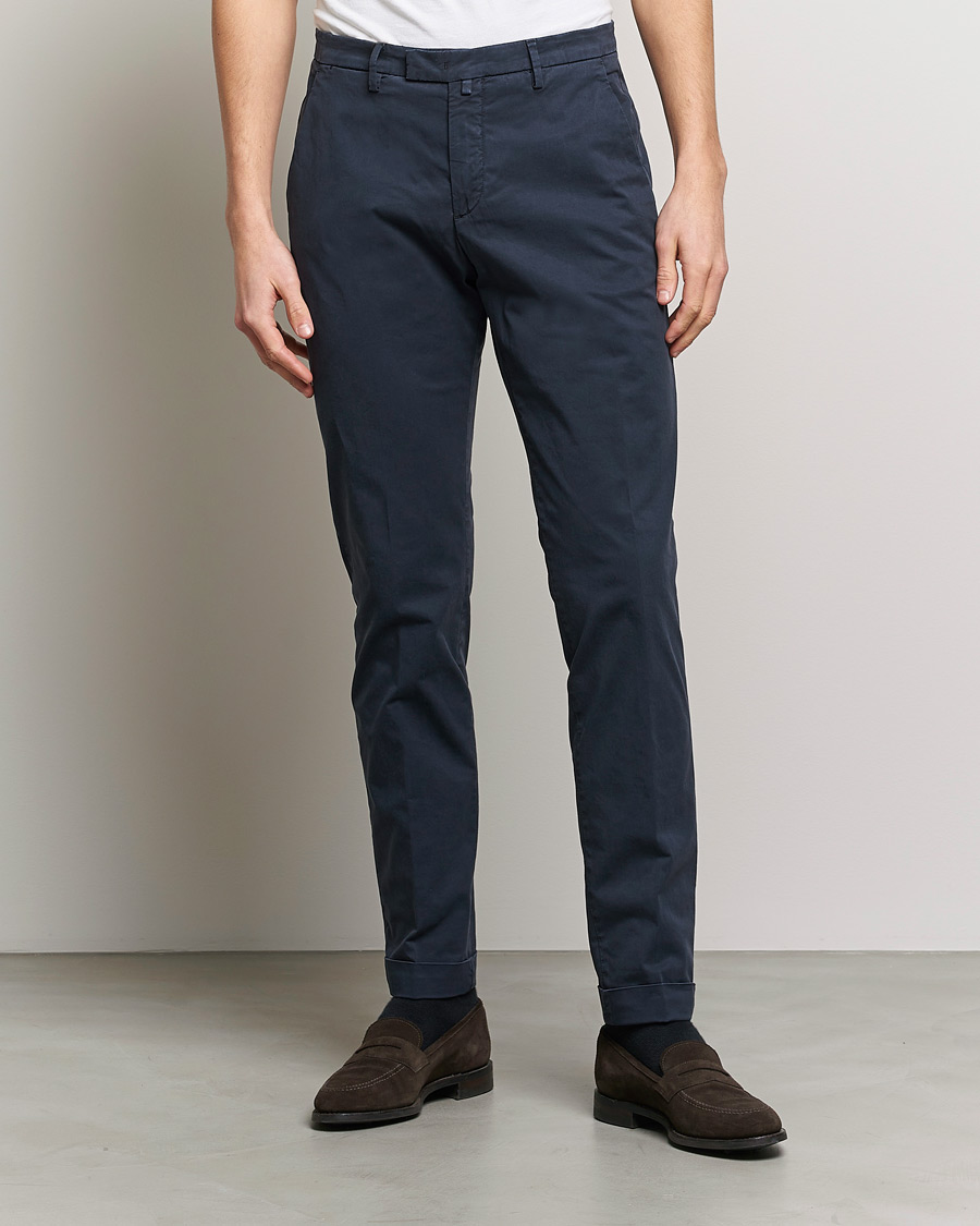 Homme | Pantalons | Briglia 1949 | Slim Fit Cotton Chinos Navy