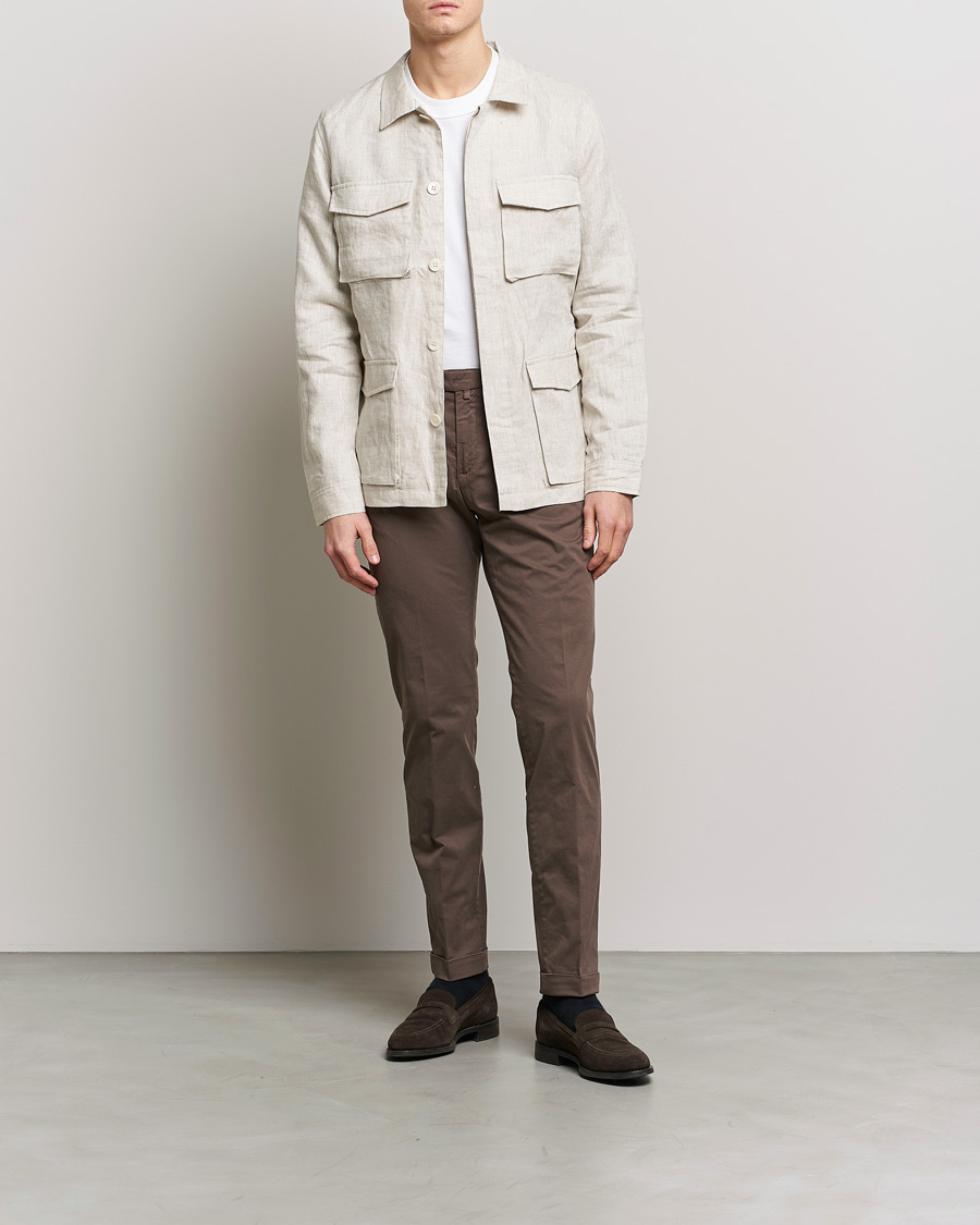 Homme | Pantalons | Briglia 1949 | Slim Fit Cotton Chinos Brown