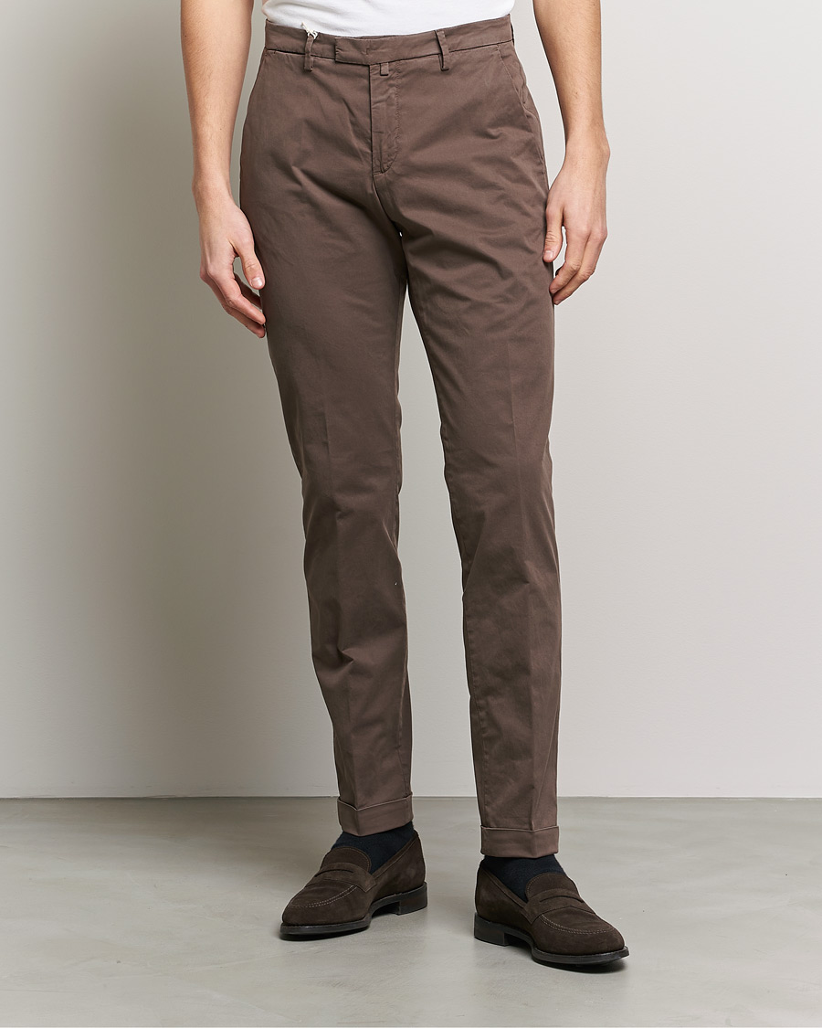 Homme | Pantalons | Briglia 1949 | Slim Fit Cotton Chinos Brown