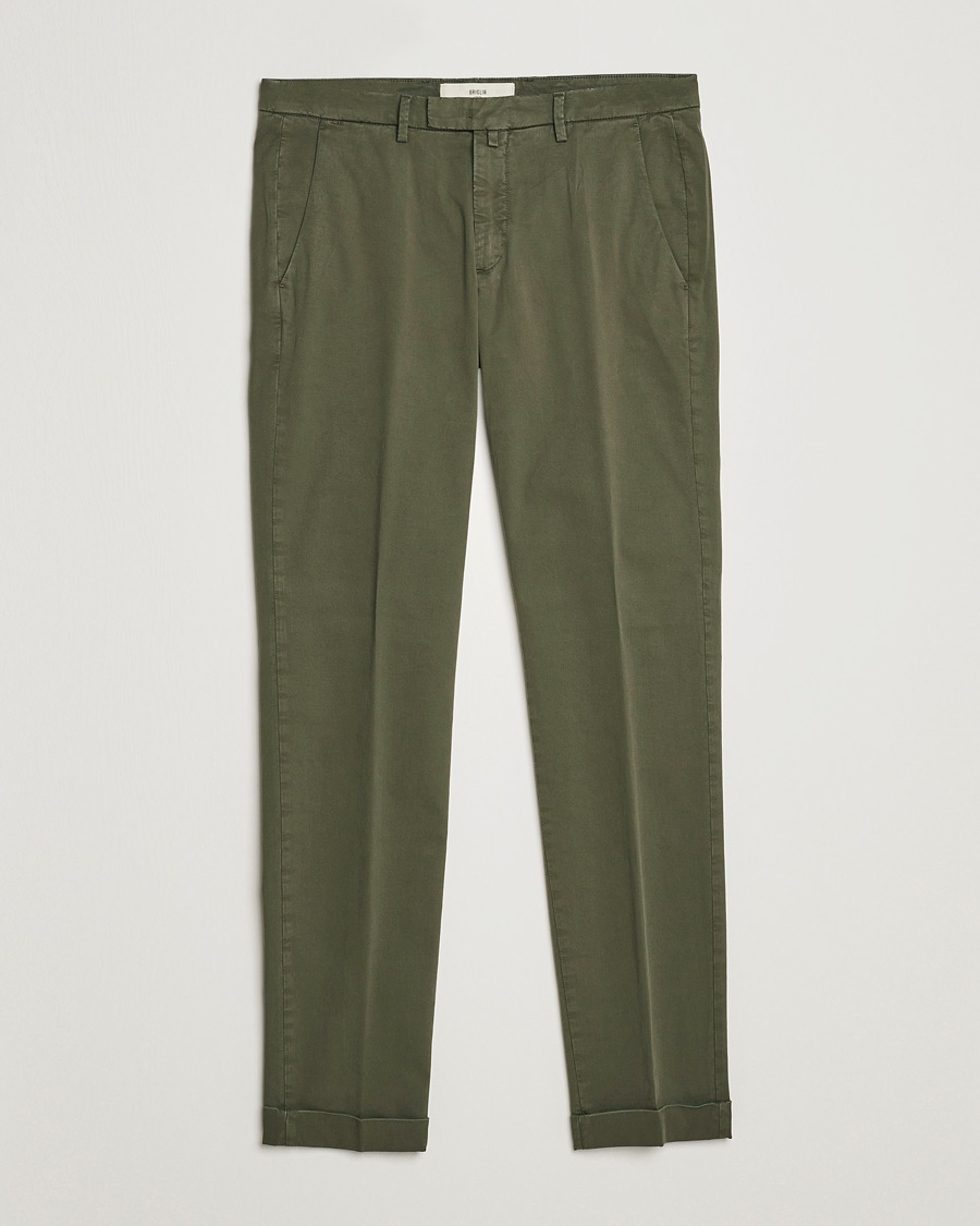 Homme | Pantalons | Briglia 1949 | Slim Fit Cotton Chinos Olive
