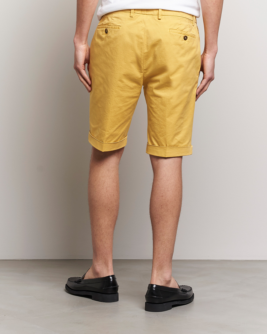 Homme | Shorts | Briglia 1949 | Pleated Cotton Shorts Yellow