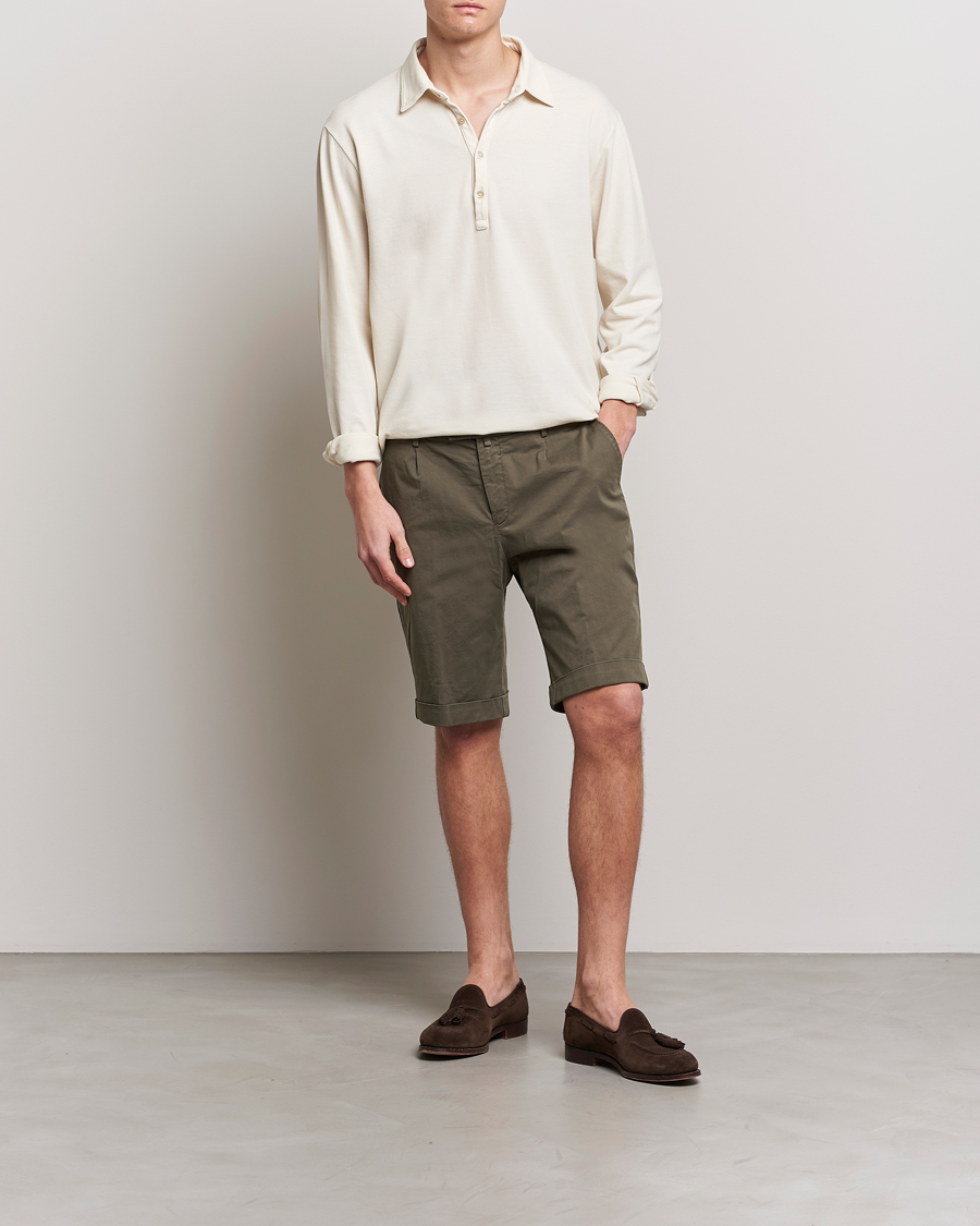 Homme | Shorts | Briglia 1949 | Pleated Cotton Shorts Brown