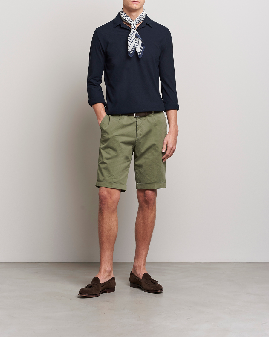 Homme | Shorts | Briglia 1949 | Pleated Cotton Shorts Olive