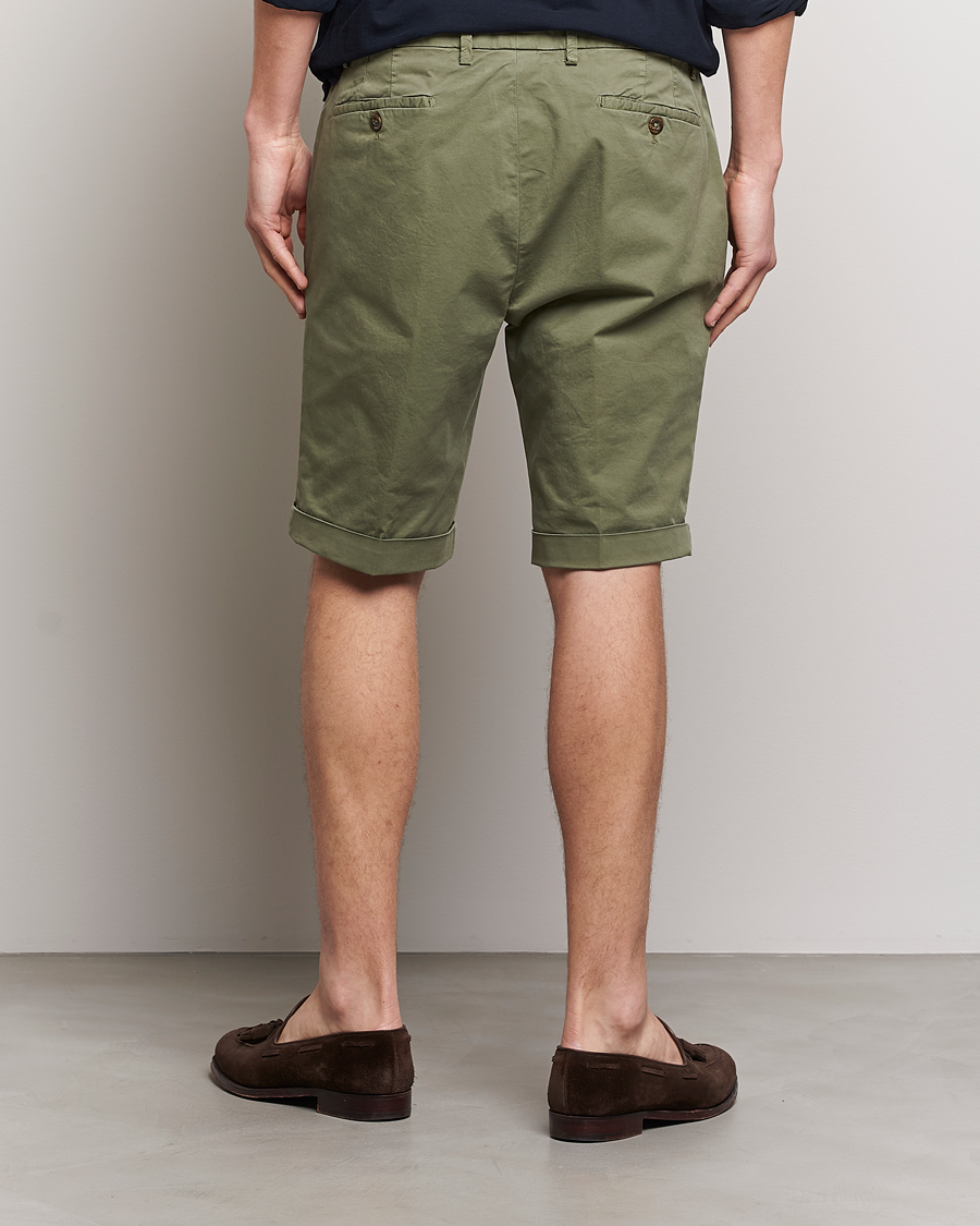Homme | Shorts | Briglia 1949 | Pleated Cotton Shorts Olive