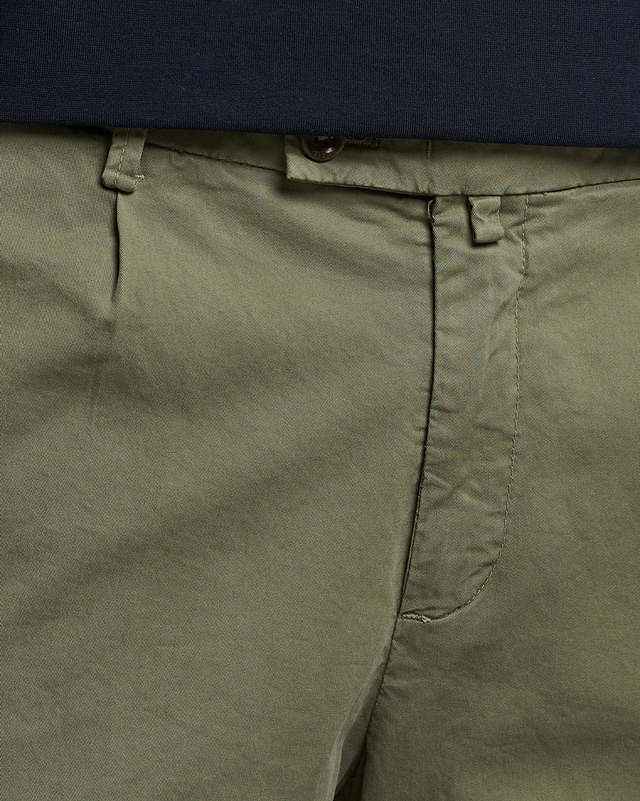 Homme | Shorts | Briglia 1949 | Pleated Cotton Shorts Olive