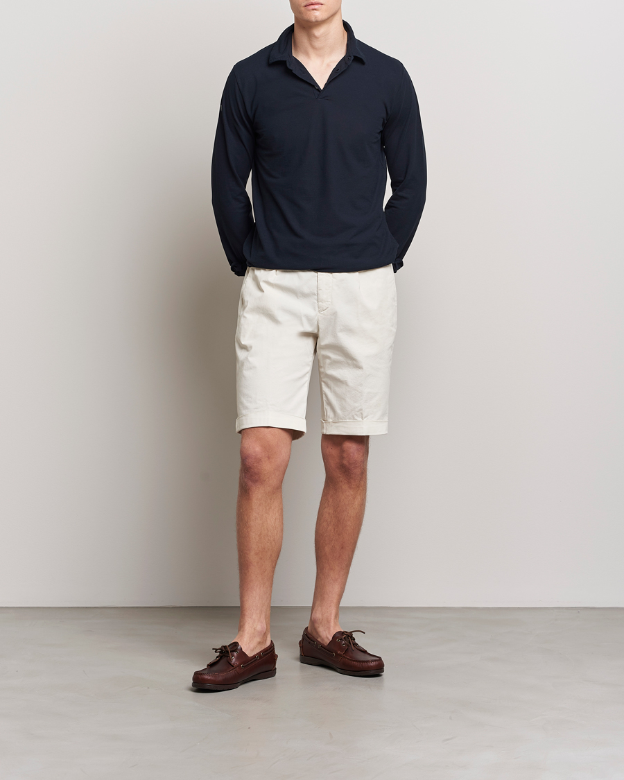 Homme | Shorts | Briglia 1949 | Pleated Cotton Shorts Cream
