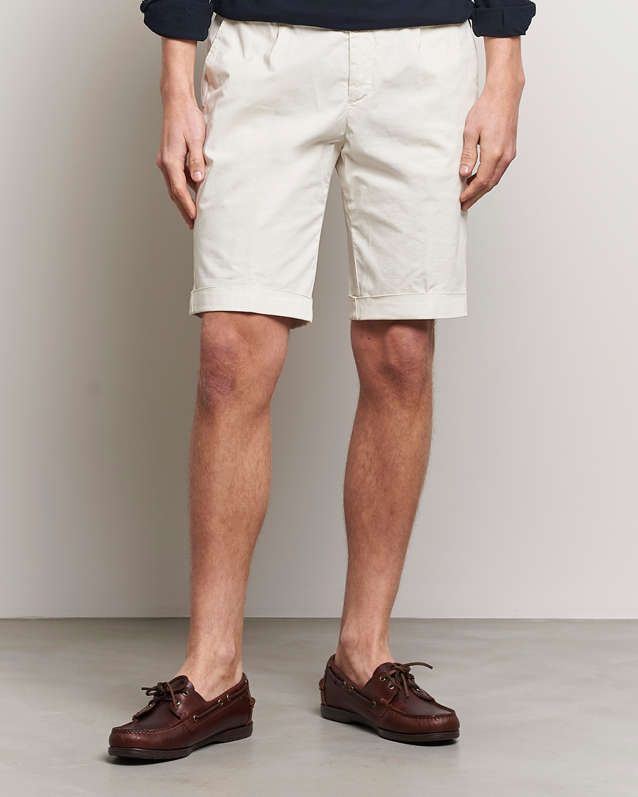 Homme | Shorts | Briglia 1949 | Pleated Cotton Shorts Cream
