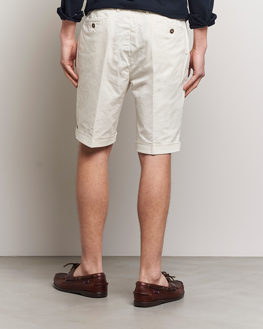 Homme | Shorts | Briglia 1949 | Pleated Cotton Shorts Cream