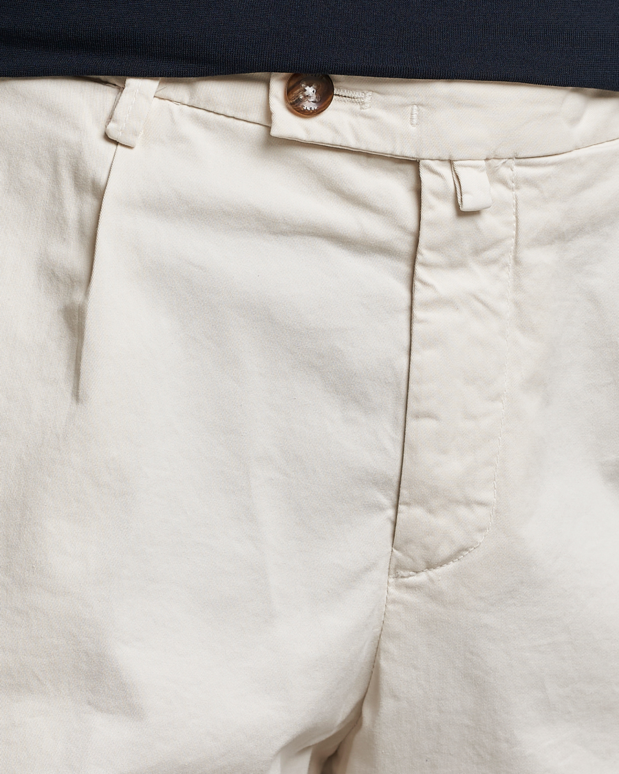 Homme | Shorts | Briglia 1949 | Pleated Cotton Shorts Cream