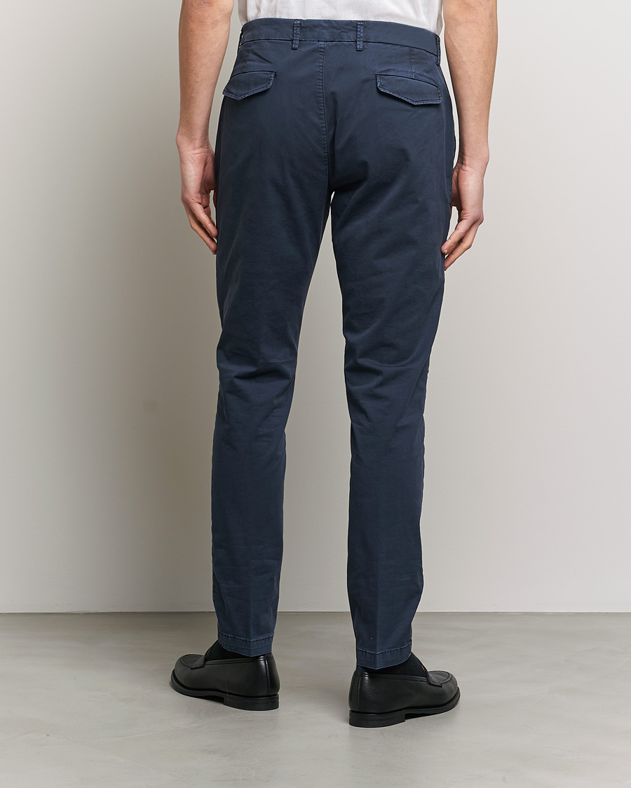 Homme | Pantalons | Briglia 1949 | Tapered Fit Cotton Twill Stretch Chinos Navy