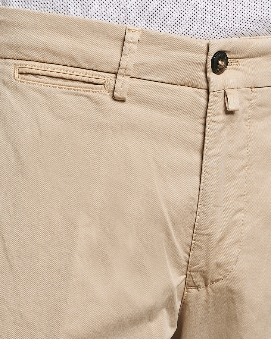 Homme | Pantalons | Briglia 1949 | Tapered Fit Cotton Twill Stretch Chinos Beige