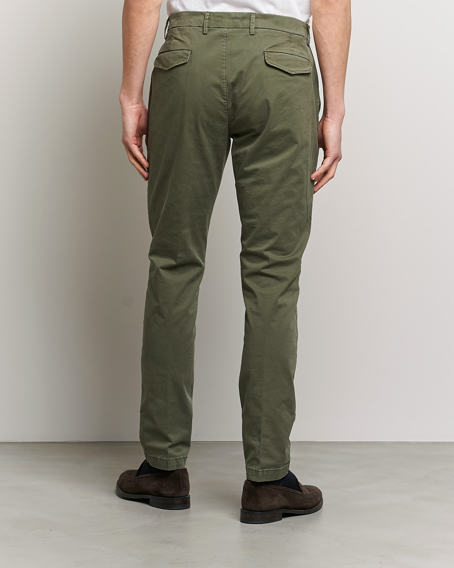 Homme | Pantalons | Briglia 1949 | Tapered Fit Cotton Twill Stretch Chinos Olive