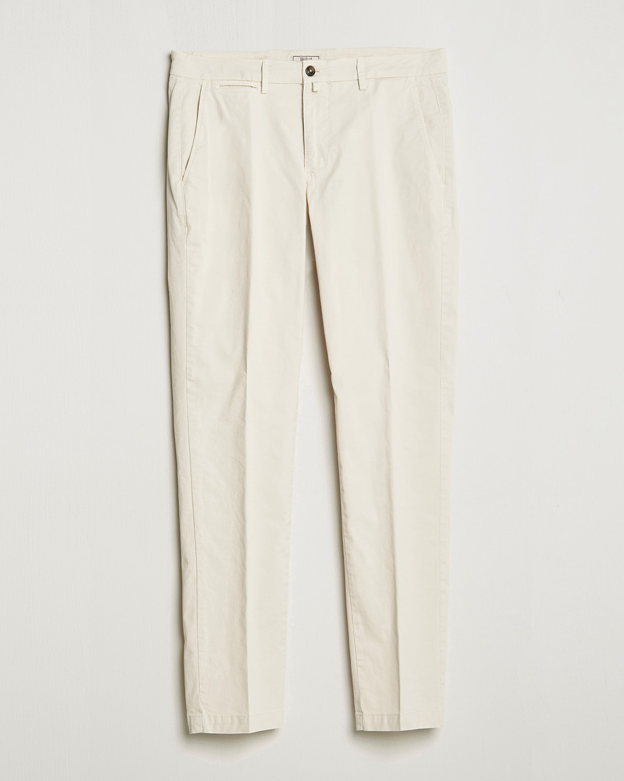 Homme | Pantalons | Briglia 1949 | Tapered Fit Cotton Twill Stretch Chinos Cream