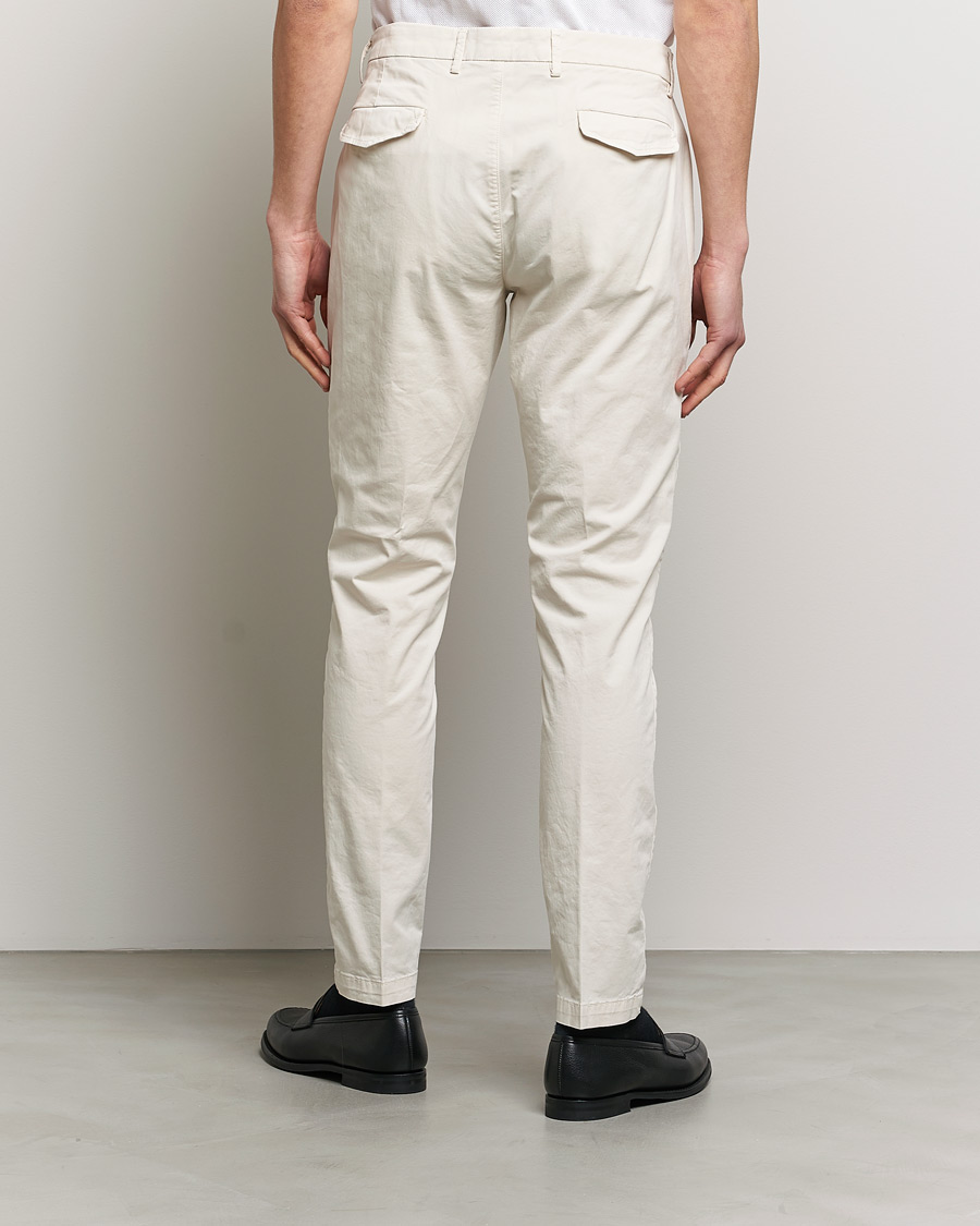 Homme | Pantalons | Briglia 1949 | Tapered Fit Cotton Twill Stretch Chinos Cream