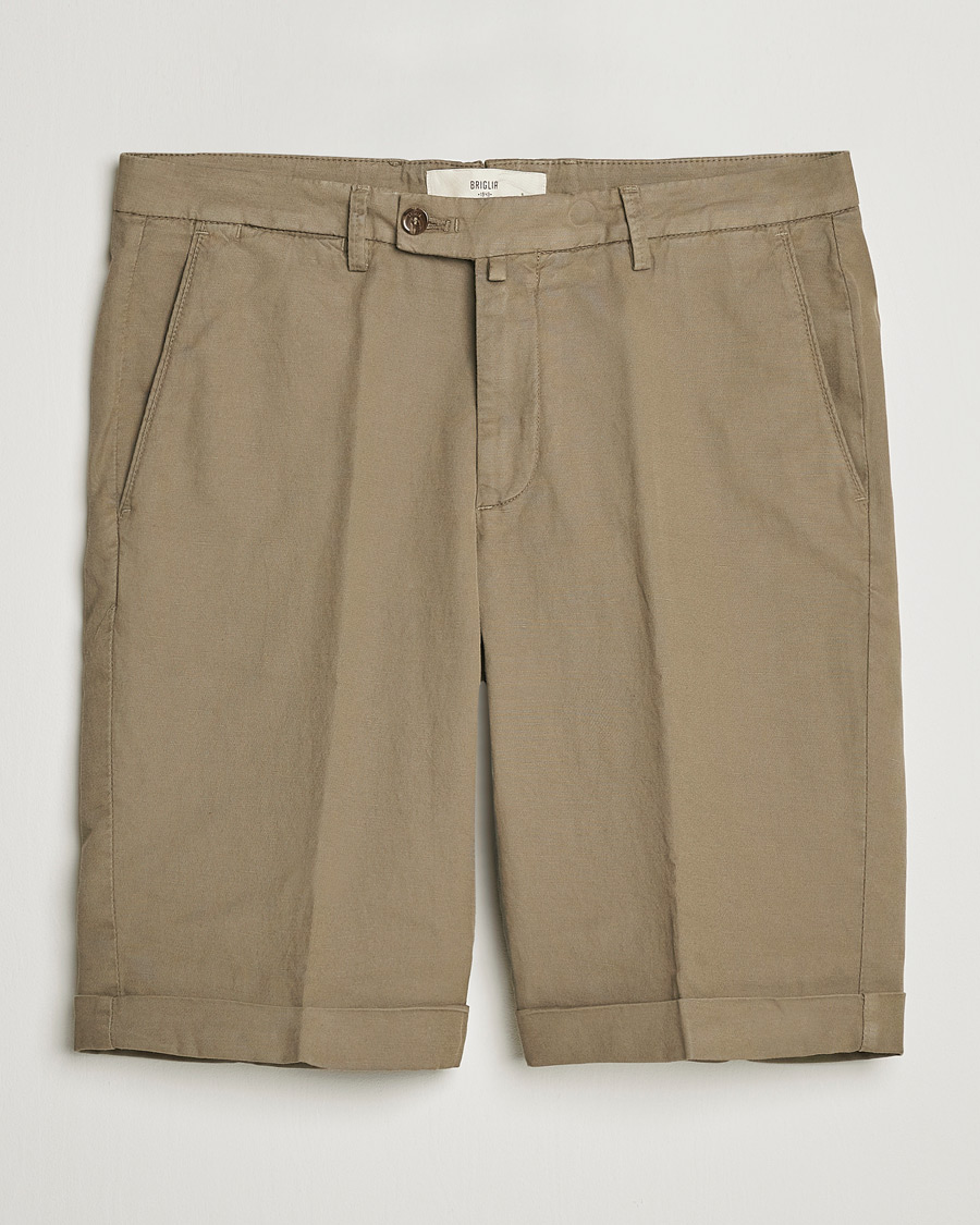 Homme | Shorts | Briglia 1949 | Linen/Cotton Shorts Olive