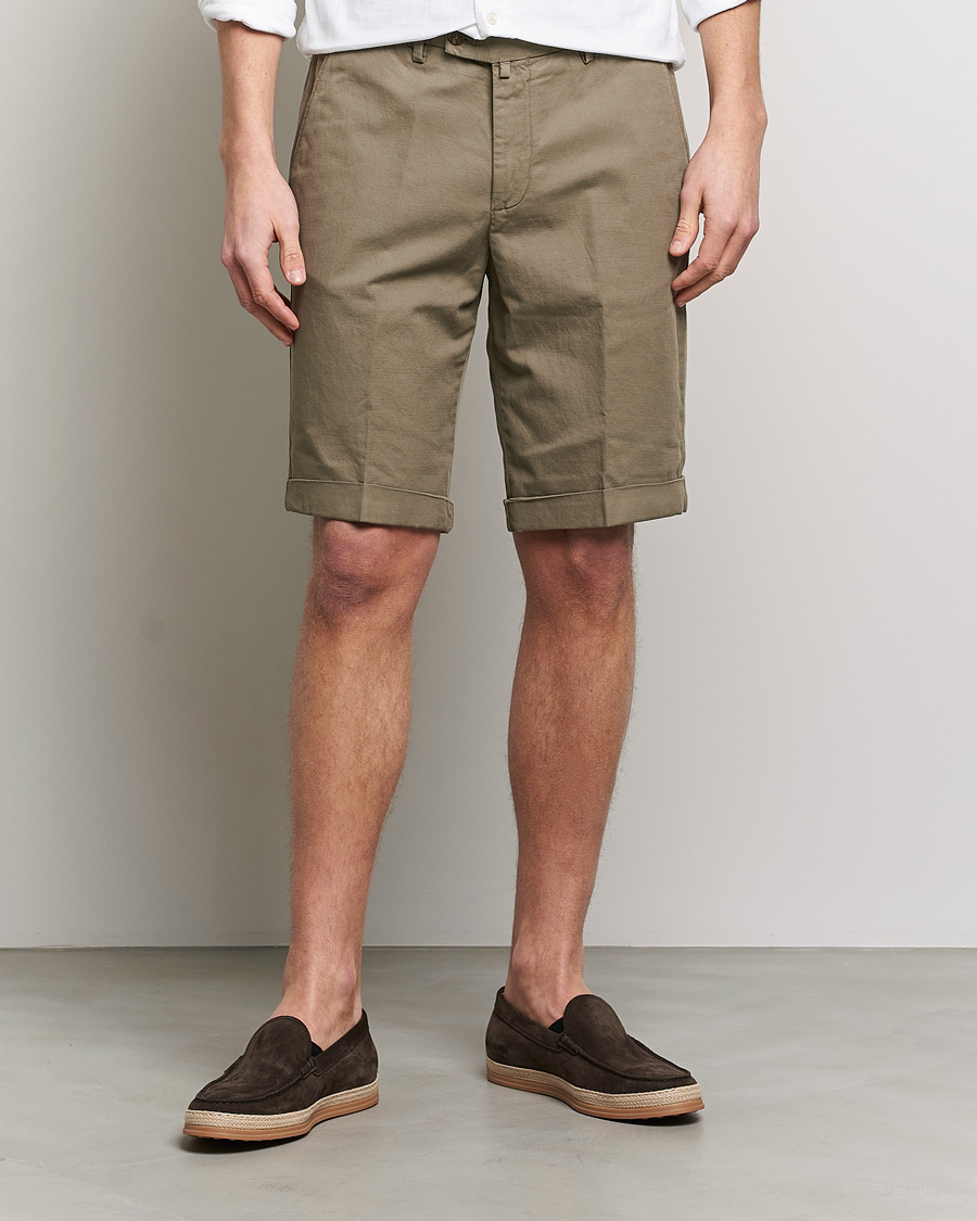 Homme | Shorts | Briglia 1949 | Linen/Cotton Shorts Olive