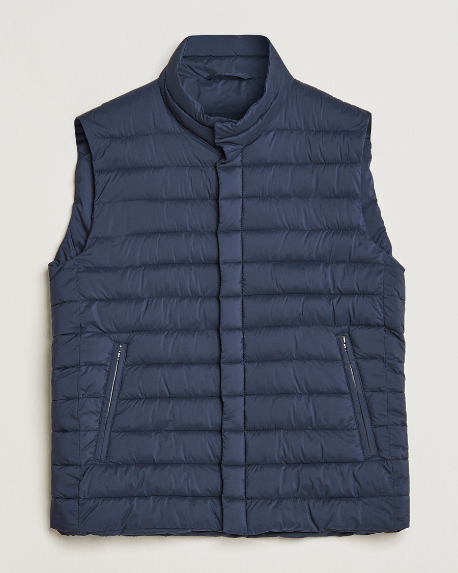 Homme | Gilets | Herno | Nuage Matt Nylon Vest Navy
