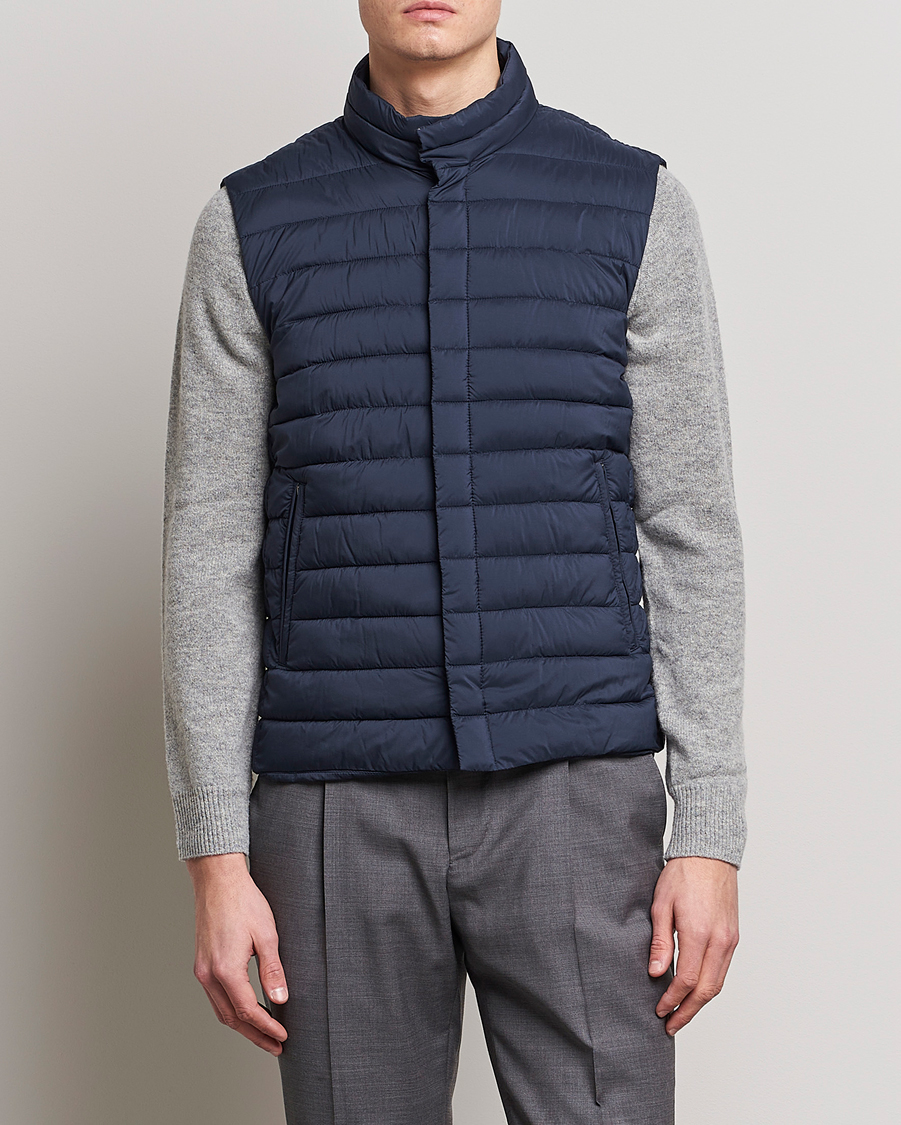 Homme | Gilets | Herno | Nuage Matt Nylon Vest Navy