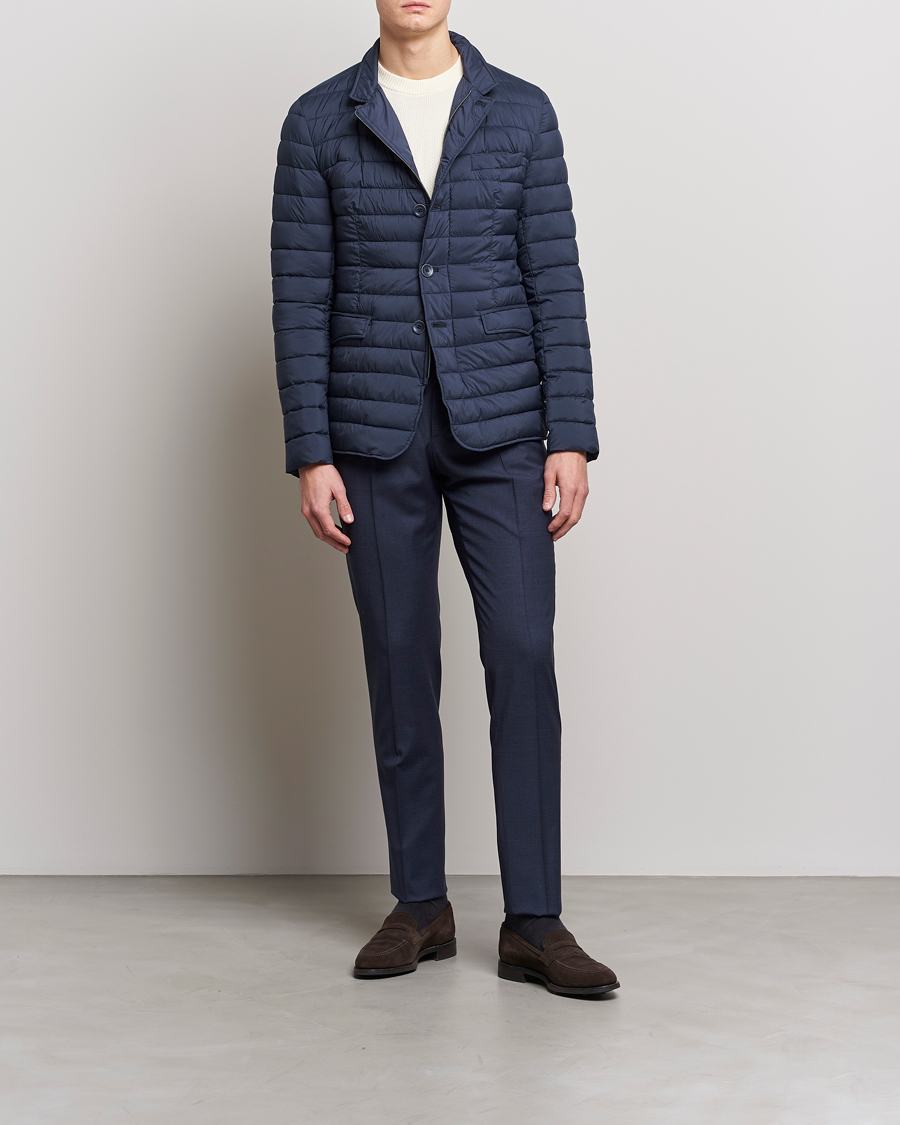 Homme | Manteaux Et Vestes | Herno | Nuage Matt Nylon Blazer Navy