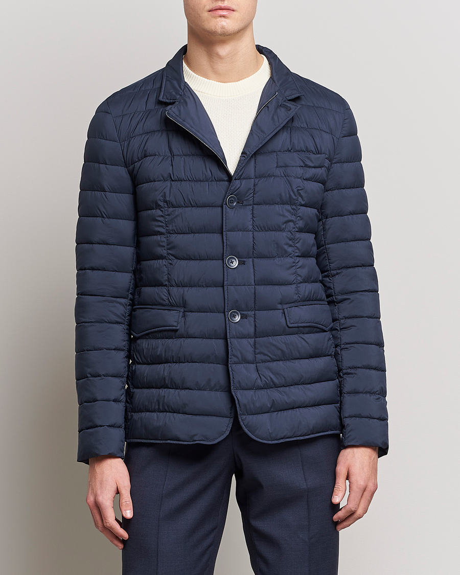 Homme | Manteaux Et Vestes | Herno | Nuage Matt Nylon Blazer Navy