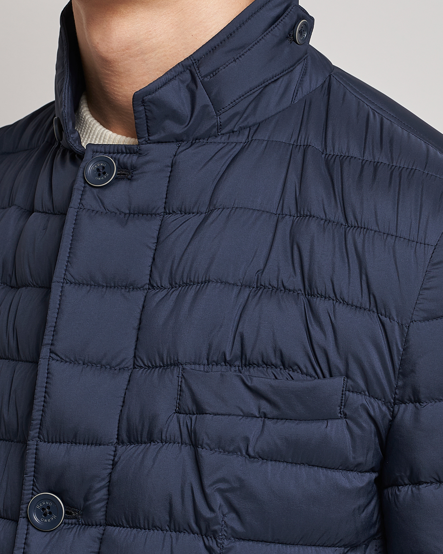 Homme | Manteaux Et Vestes | Herno | Nuage Matt Nylon Blazer Navy