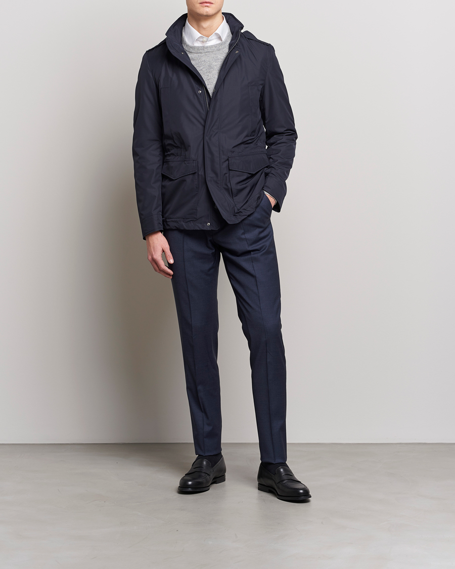 Homme | Manteaux Et Vestes | Herno | Nylon Field Jacket Navy