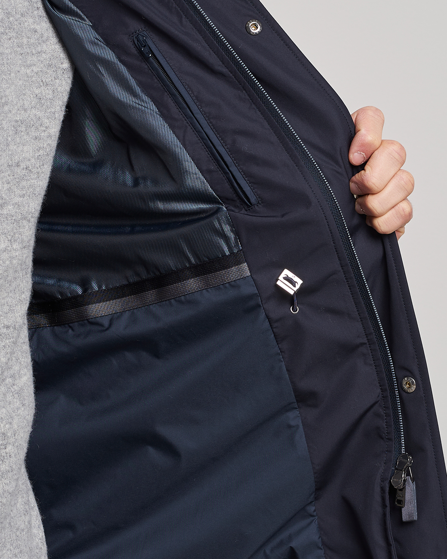 Homme | Manteaux Et Vestes | Herno | Nylon Field Jacket Navy