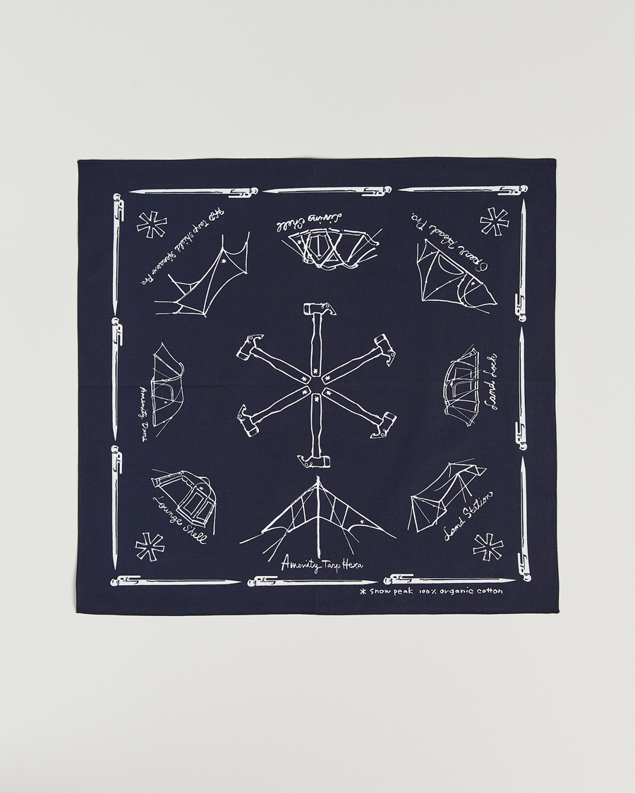 Homme | Snow Peak OG Cotton Noaspbi Bandana Navy | Snow Peak | OG Cotton Noaspbi Bandana Navy