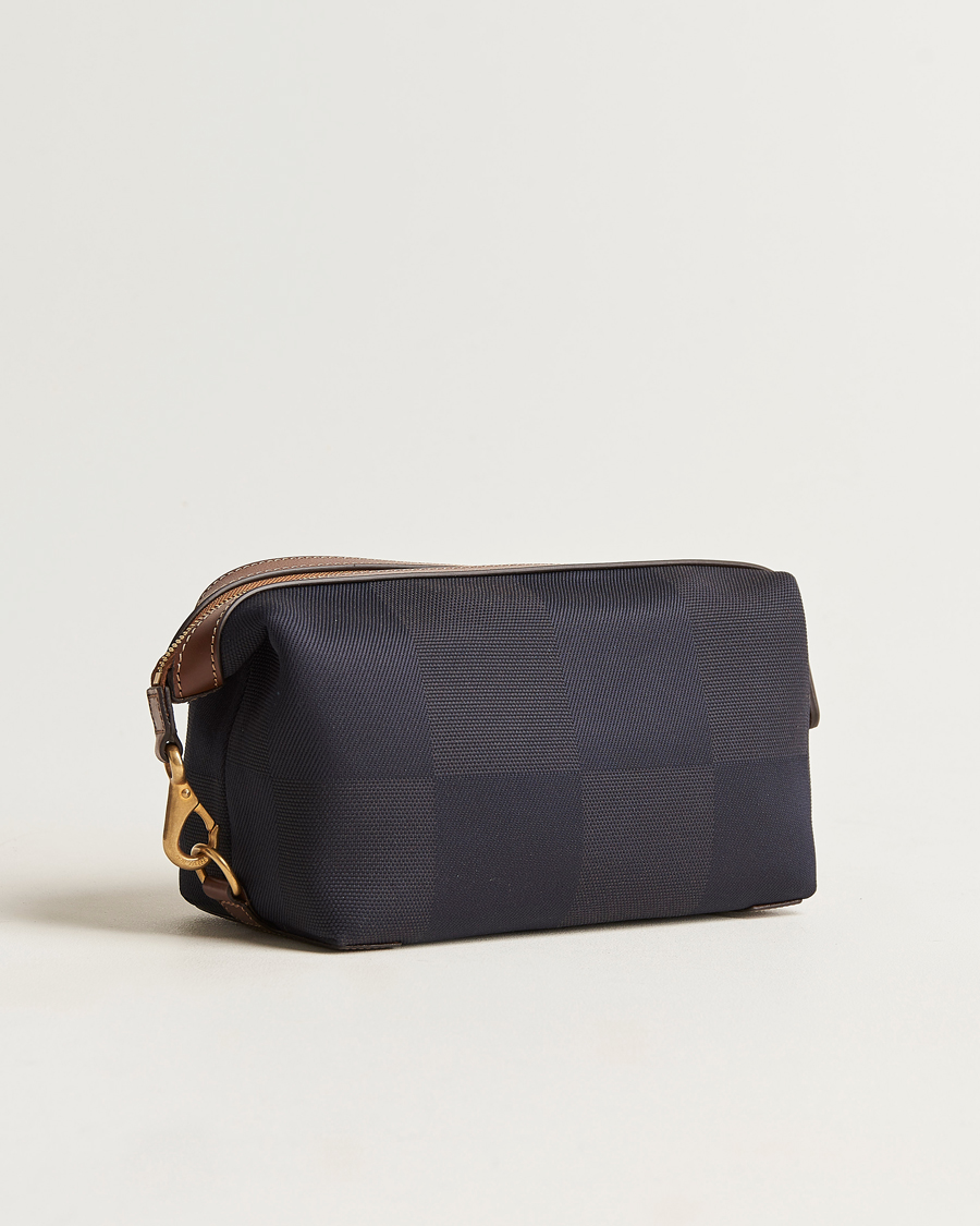 Homme | Mismo M/S Nylon Washbag Pioneer Blue/Cuoio | Mismo | M/S Nylon Washbag Pioneer Blue/Cuoio