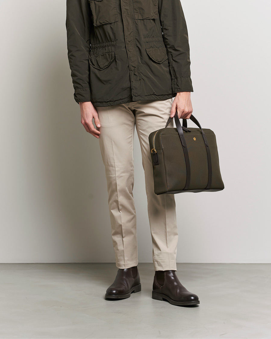 Homme | Sections | Mismo | M/S Aspire Briefcase Army/Dark Brown