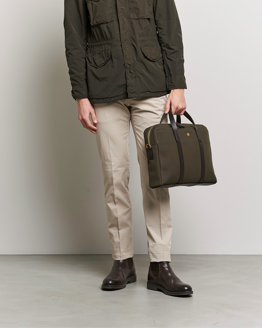 Homme | Sacs | Mismo | M/S Aspire Briefcase Army/Dark Brown