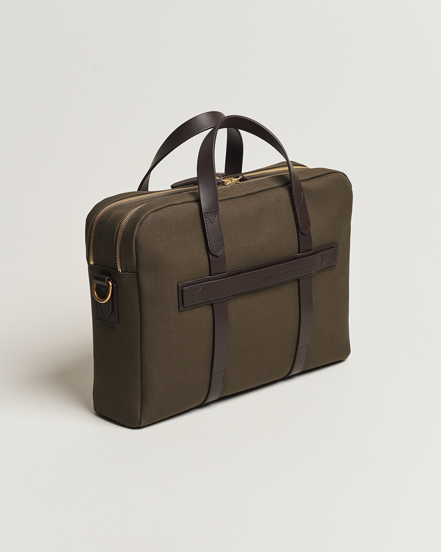 Homme | Mismo M/S Endeavour Briefcase Army/Dark Brown | Mismo | M/S Endeavour Briefcase Army/Dark Brown