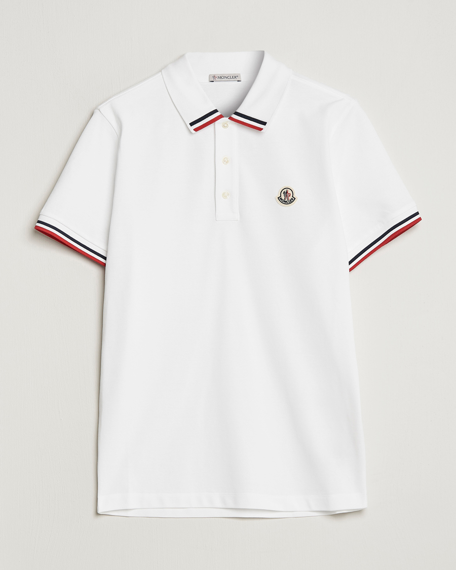 Homme | Polos | Moncler | Tricolor Rib Polo  White