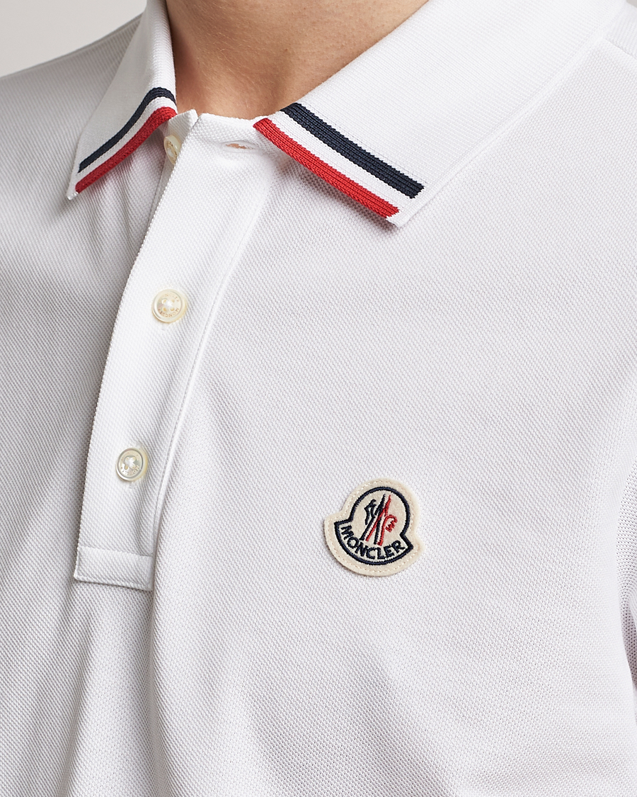 Homme | Polos | Moncler | Tricolor Rib Polo  White