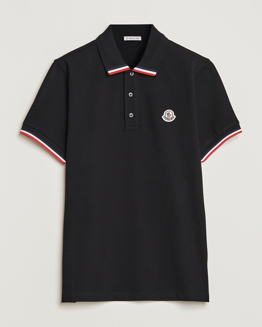 Homme | Polos | Moncler | Tricolor Rib Polo Black