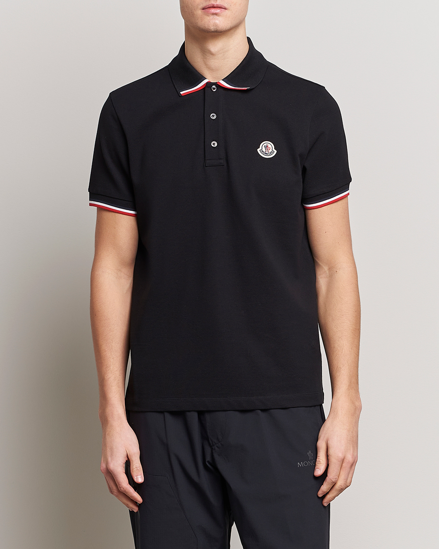 Homme | Polos | Moncler | Tricolor Rib Polo Black
