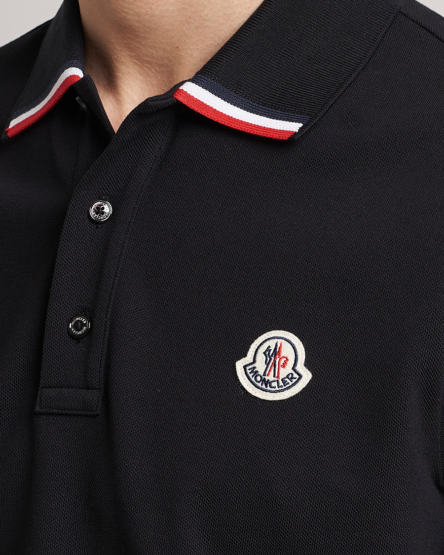 Homme | Polos | Moncler | Tricolor Rib Polo Black